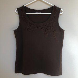 Coldwater Creek Brown Sleeveless Tank, Medium